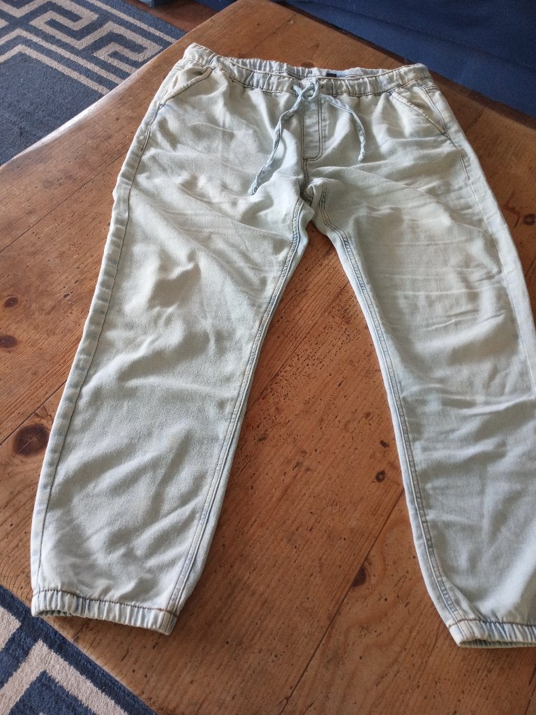 JOGGINGBROEK DENIM XL, Blauw, Maat 46/48 (XL) of groter, Zo goed als nieuw, Lang