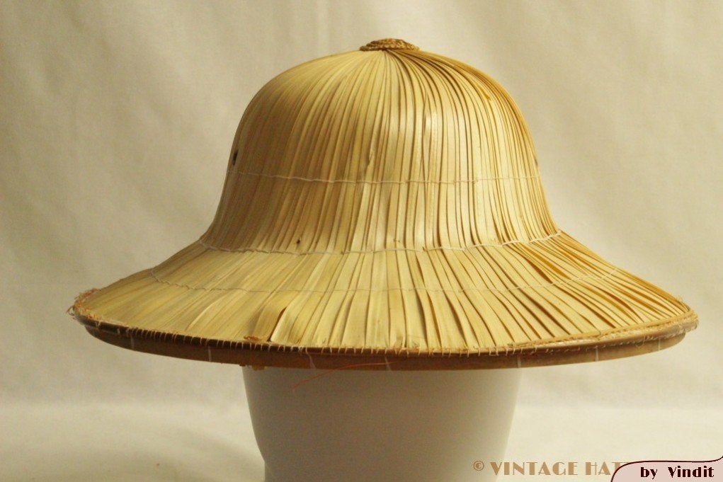 Vintage rimboe Jungle Safari hoed stro 59-60 totaal 3 stuks, Kleding | Heren, Carnavalskleding en Feestkleding, Ophalen of Verzenden