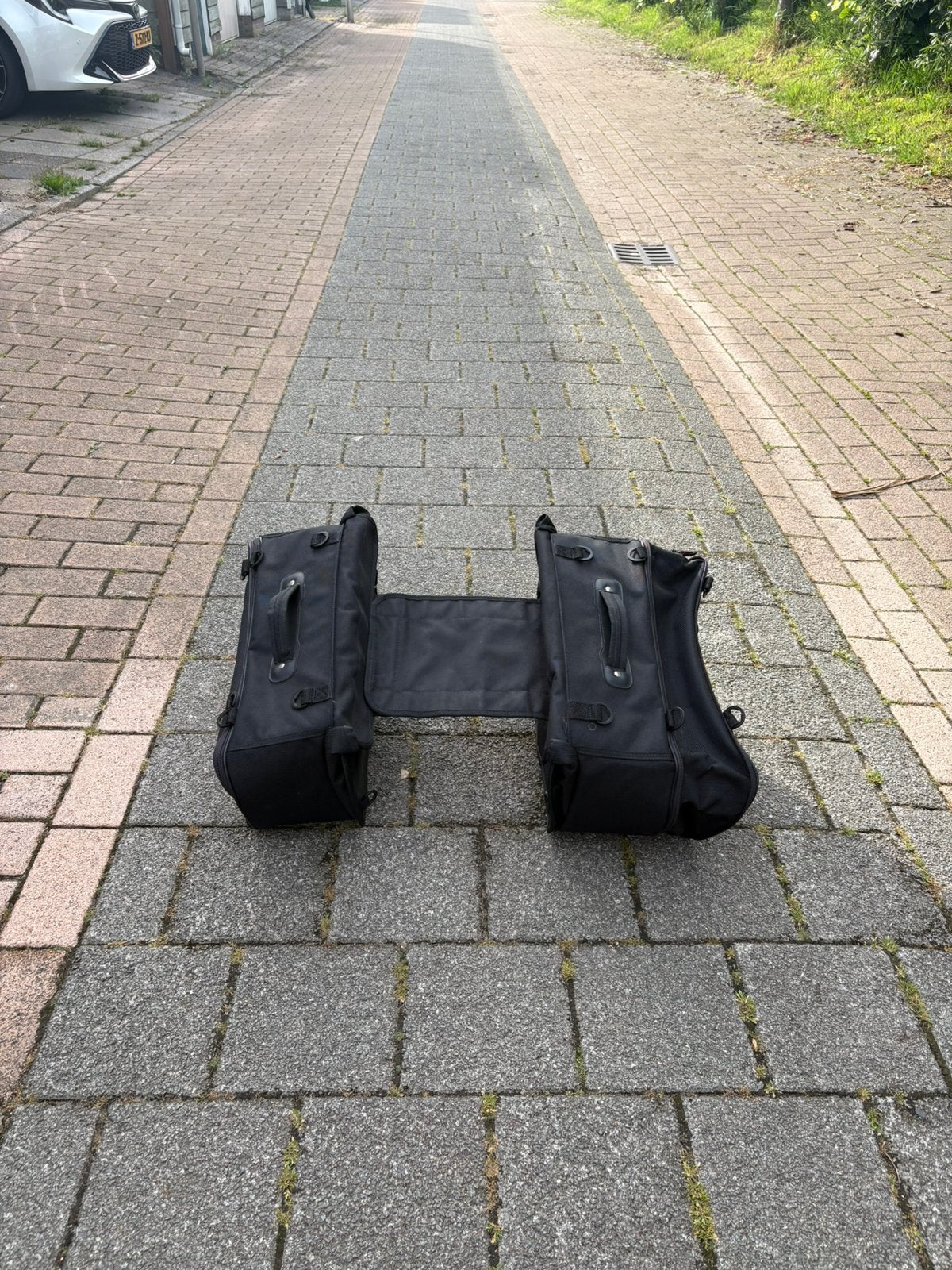 Universele Motor Zadeltassen - Zwart, Ophalen of Verzenden, Gebruikt