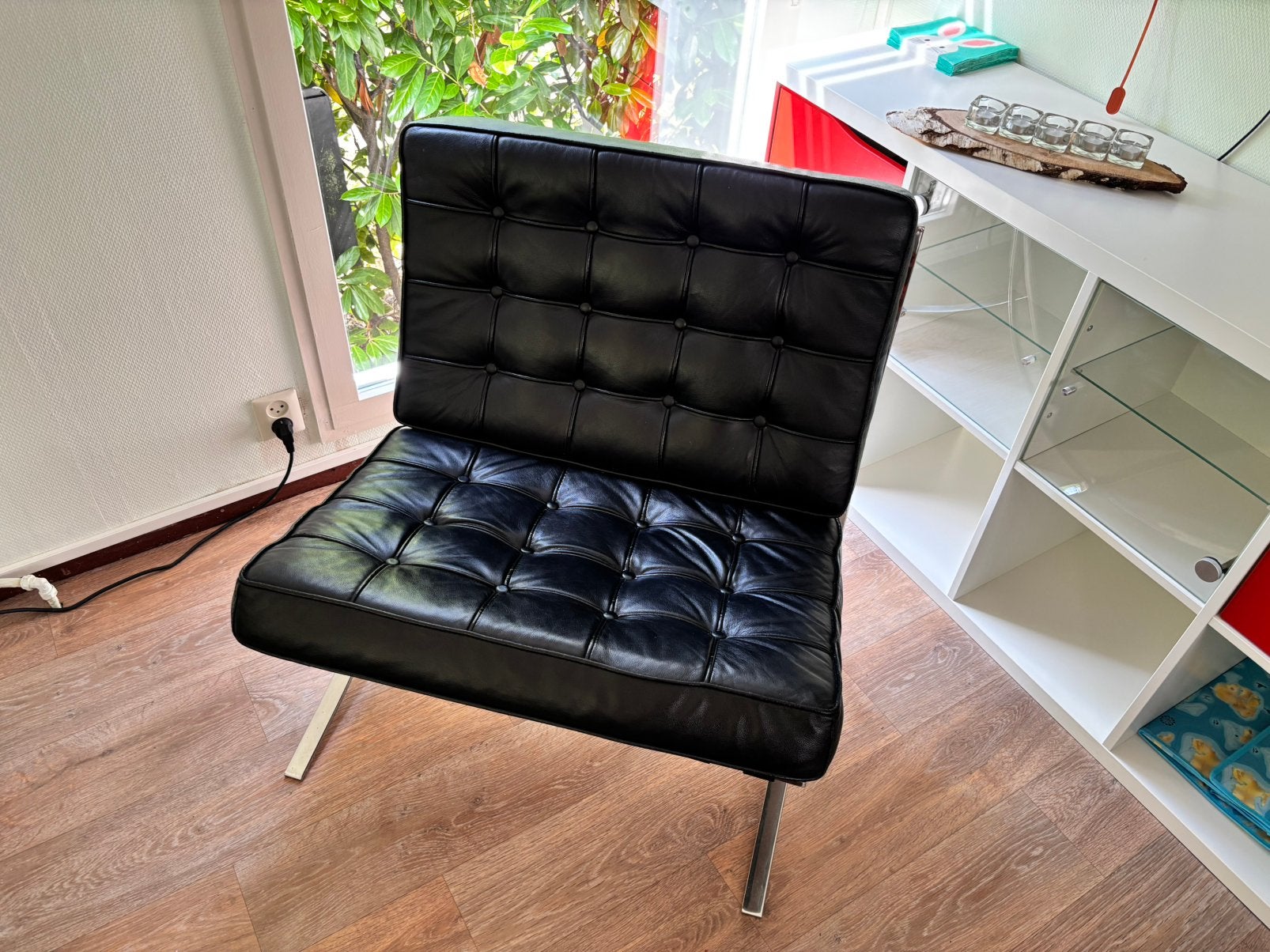 Barcelona bench, Ophalen, Zo goed als nieuw, Rechthoekig, 75 tot 100 cm