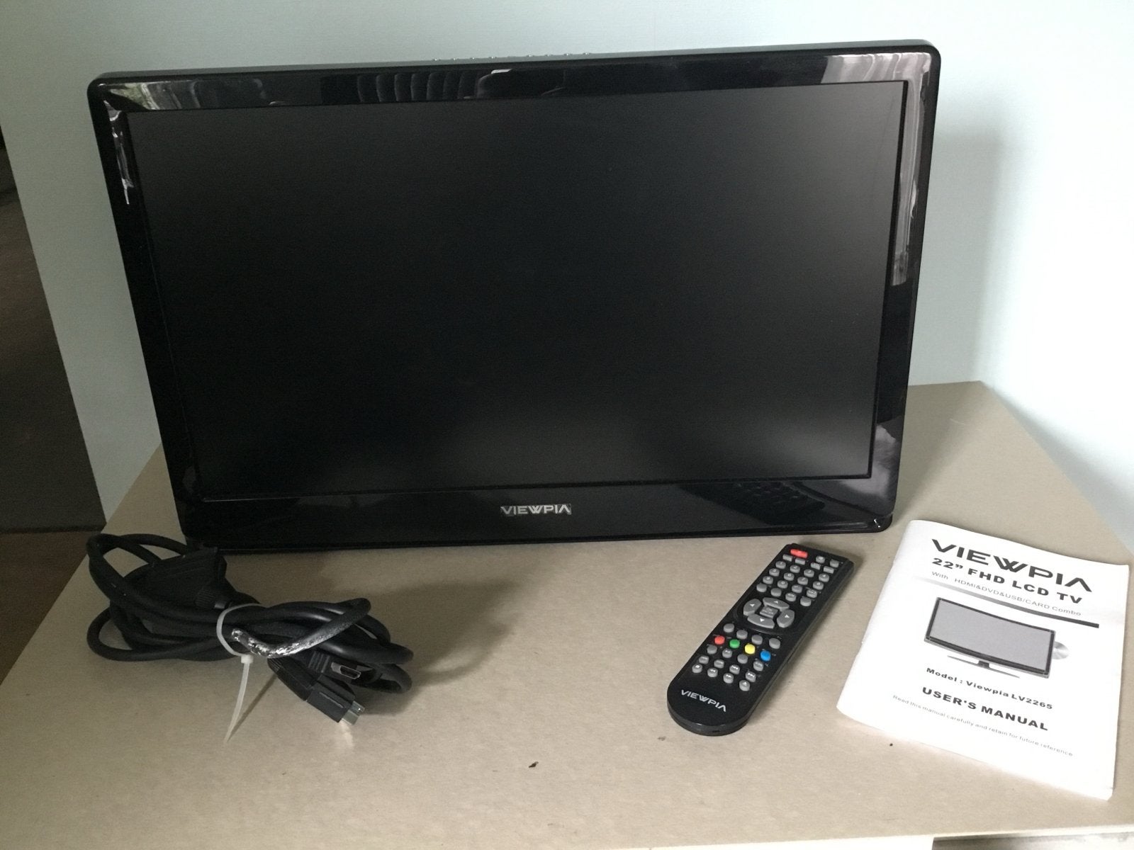 Viewpia 22" FHD LCD TV met afstandsbediening en handleiding, Gebruikt, 50 Hz, LCD, 40 tot 60 cm