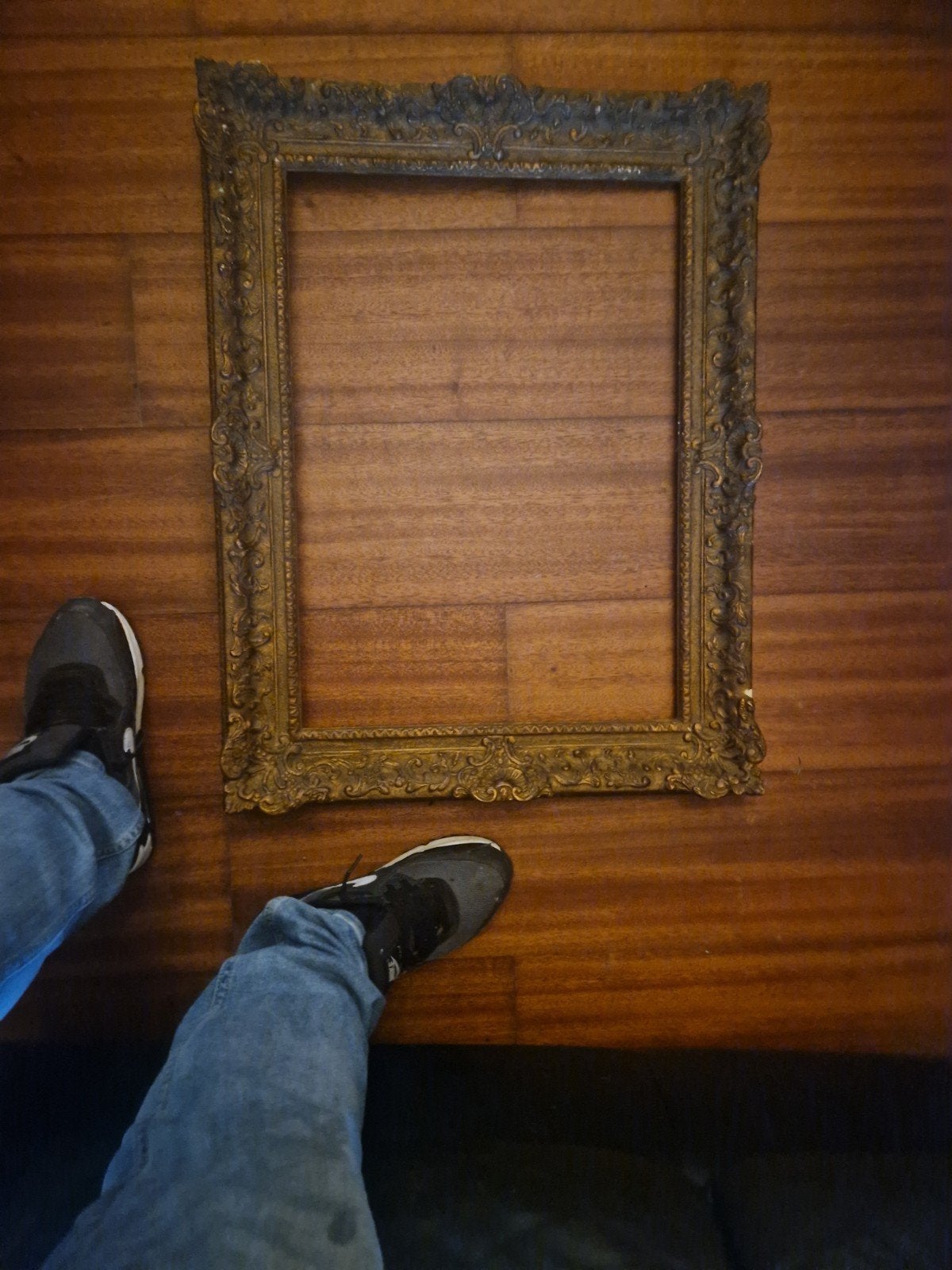 Mooie bewerkte Oude schilderij of foto lijst, Ophalen of Verzenden, Hout