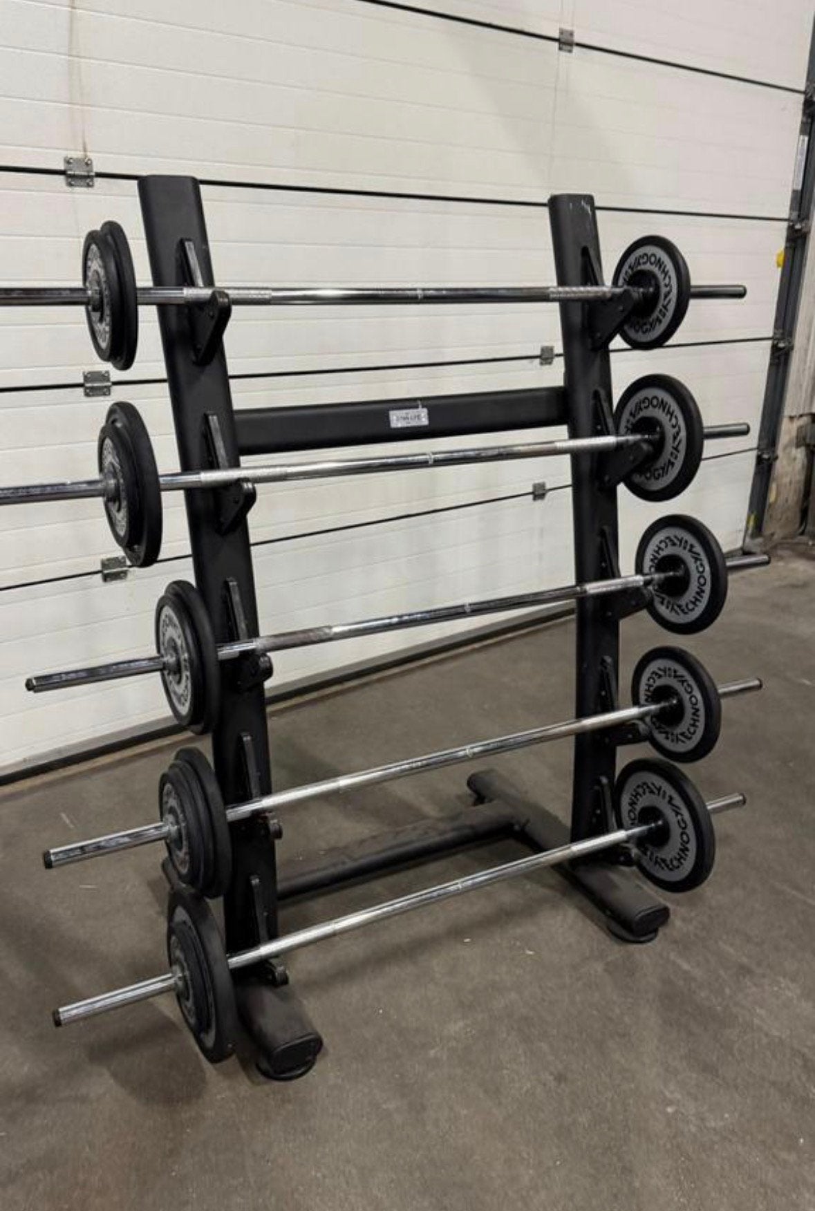 Technogym Vaste Halterstangen 15kg t/m 30kg + Opbergrek, Sport en Fitness, Fitnessmaterialen, Ophalen, Gebruikt