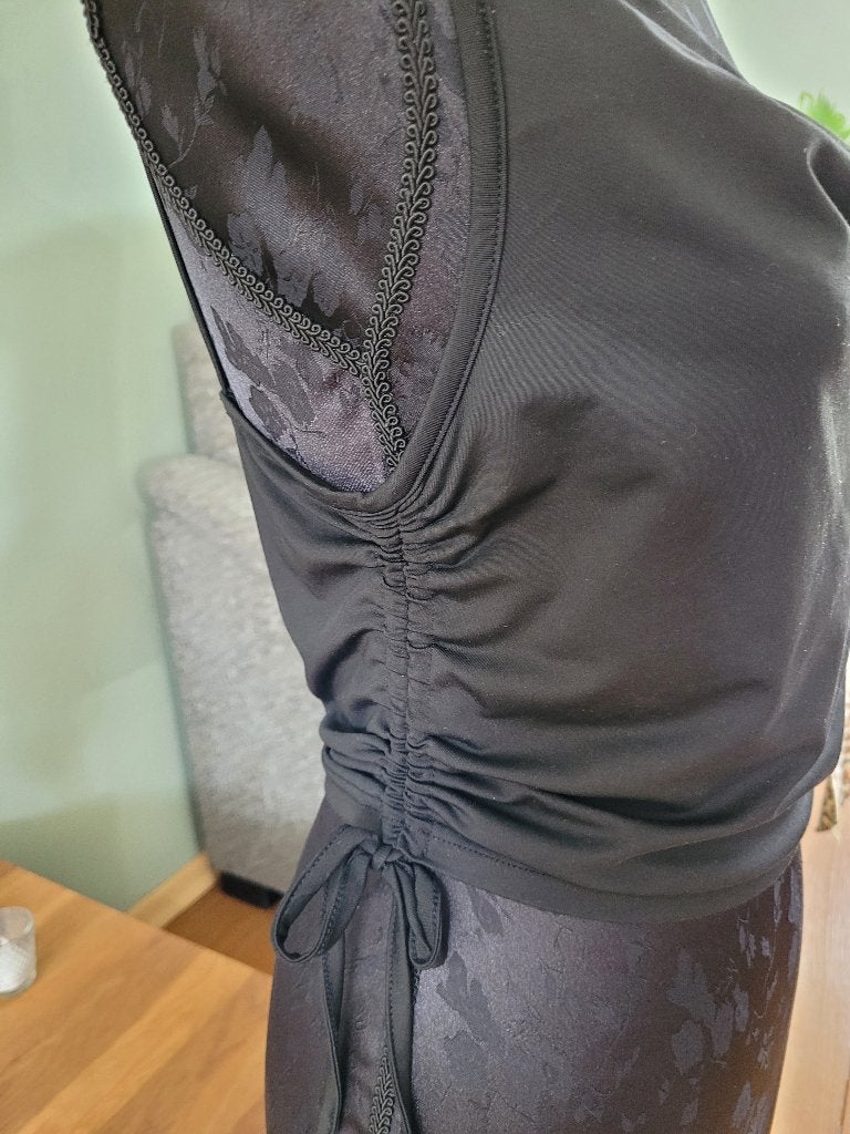 SHEIN zwarte sexy rimpel top topje maat L valt M zgan, Maat 38/40 (M), Zwart, Nieuw, Ophalen of Verzenden