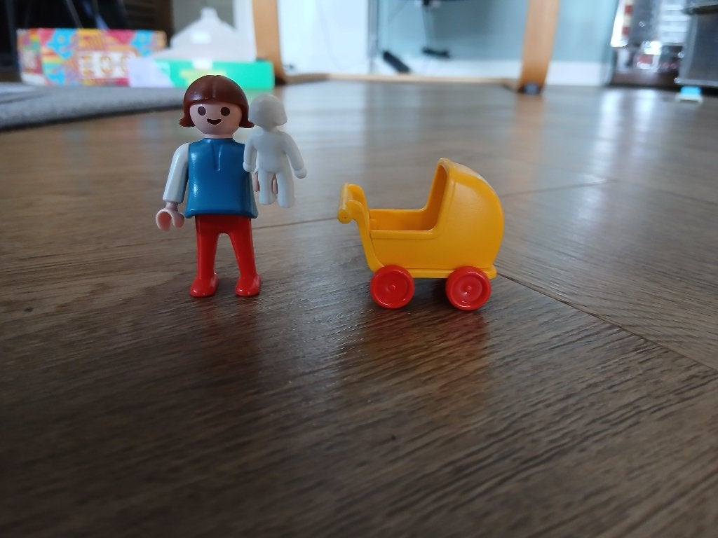 Playmobil Vintage 3357 Meisje met poppenwagen, Gebruikt, Complete set, Figuren, Family fun
