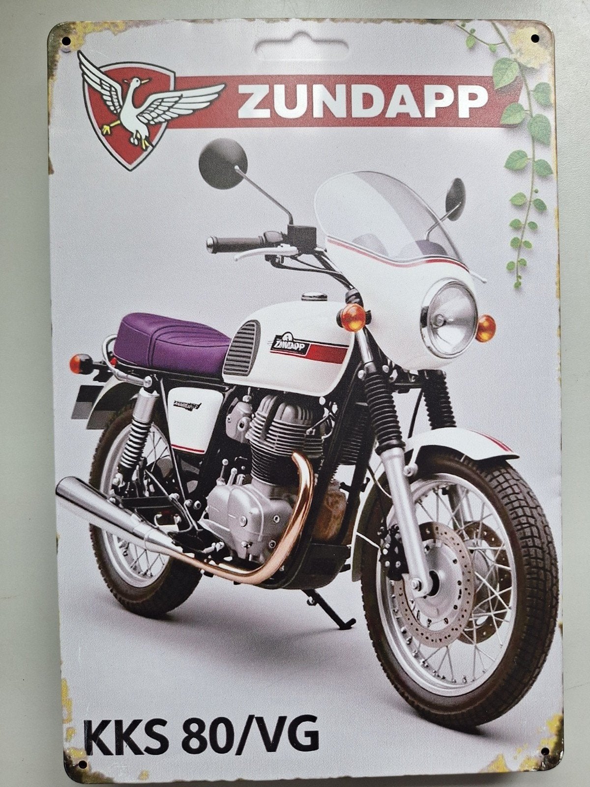 Zundapp KKS 80/VG Motorfiets Retro Metalen Plaat, Verzamelen, Ophalen of Verzenden, Nieuw, Motoren