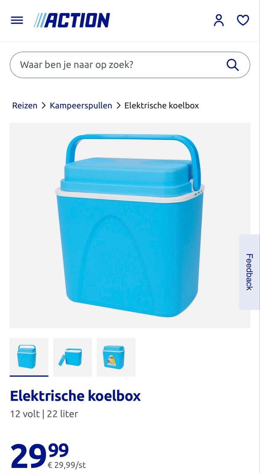 Elektrische koelbox 22 liter 12V - ideaal voor in de auto, Caravans en Kamperen, Kampeeraccessoires, Ophalen of Verzenden, Zo goed als nieuw