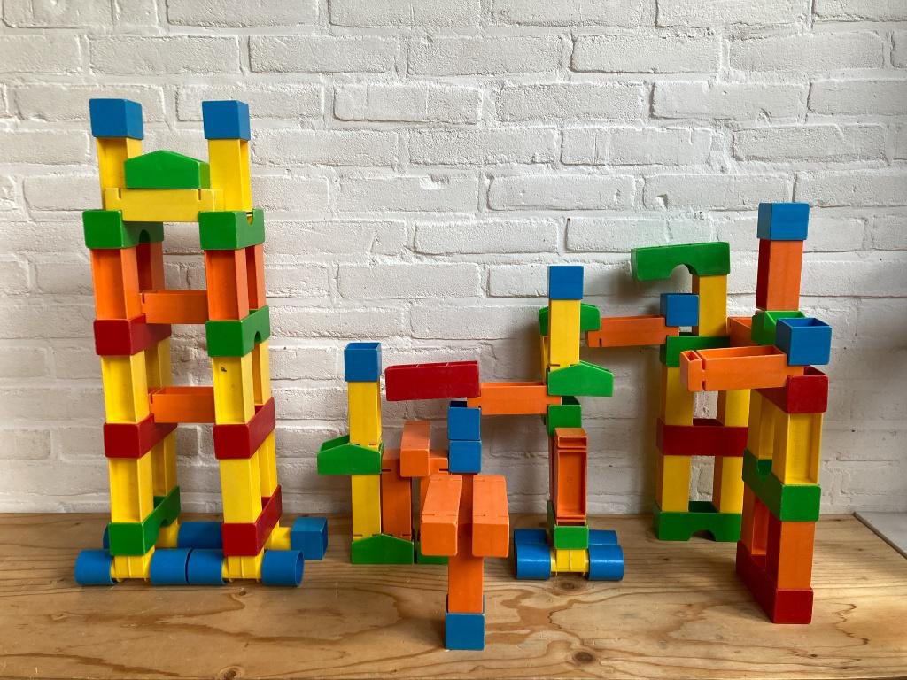 Blocks 'n more bouwblokken kleur fisher price, Ophalen of Verzenden, Gebruikt, Overige merken