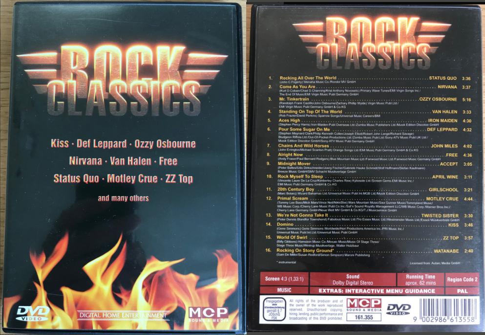 Dvd Rock Classics., Alle leeftijden, Ophalen of Verzenden, Zo goed als nieuw, Muziek en Concerten