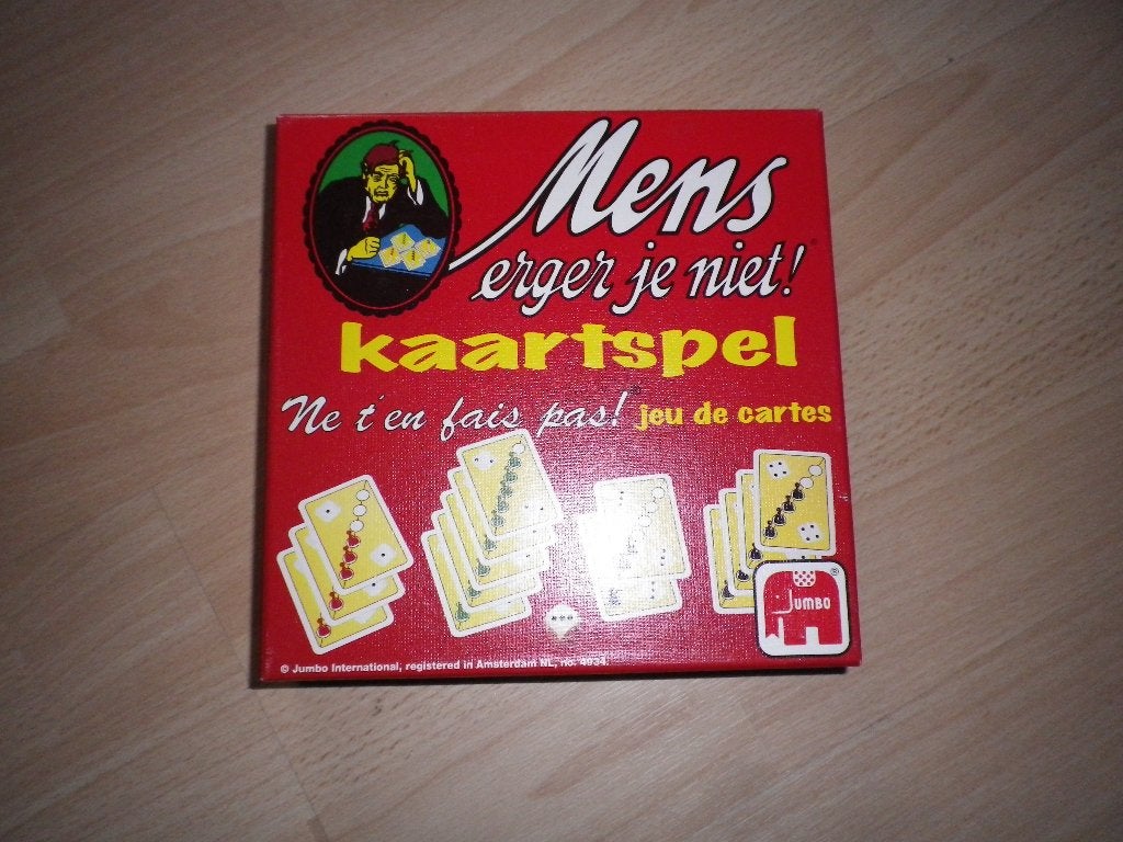 Mens erger je niet kaartspel, Hobby en Vrije tijd, Gezelschapsspellen | Bordspellen, Ophalen, Zo goed als nieuw, Jumbo