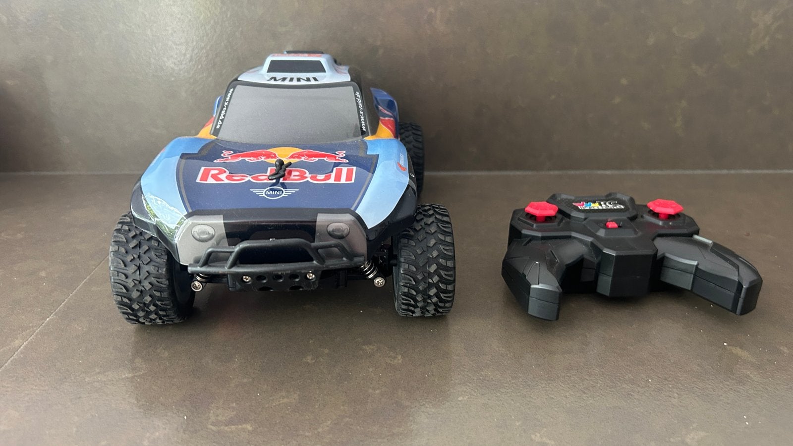 Red Bull Mini X-Raid RC Auto met Afstandsbediening, Auto offroad, Zo goed als nieuw, RTR (Ready to Run), Overige schalen