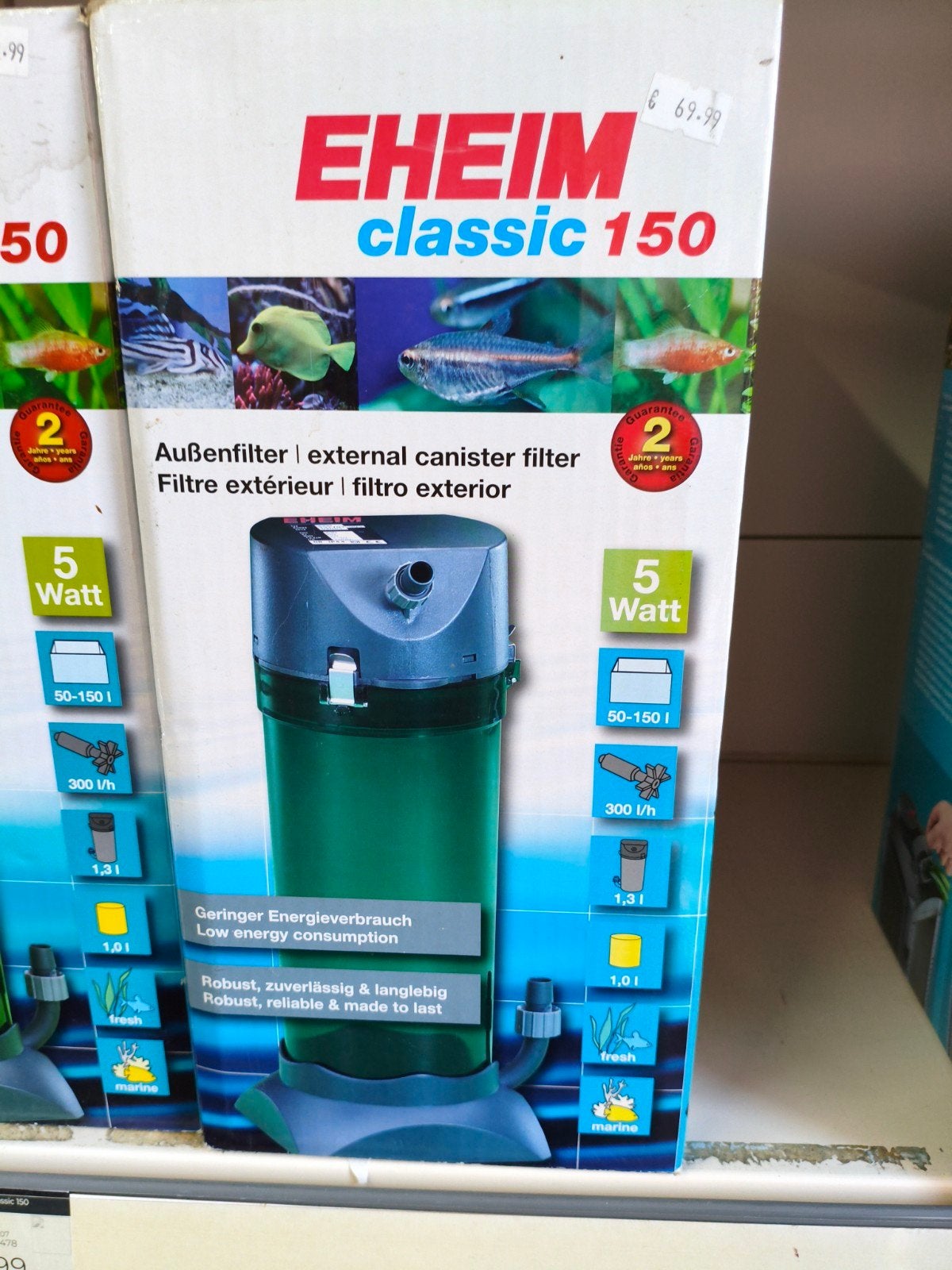 Eheim classic 150 buiten filter voor aquarium, Inclusief slangen, Nieuw, Ophalen of Verzenden, Eheim