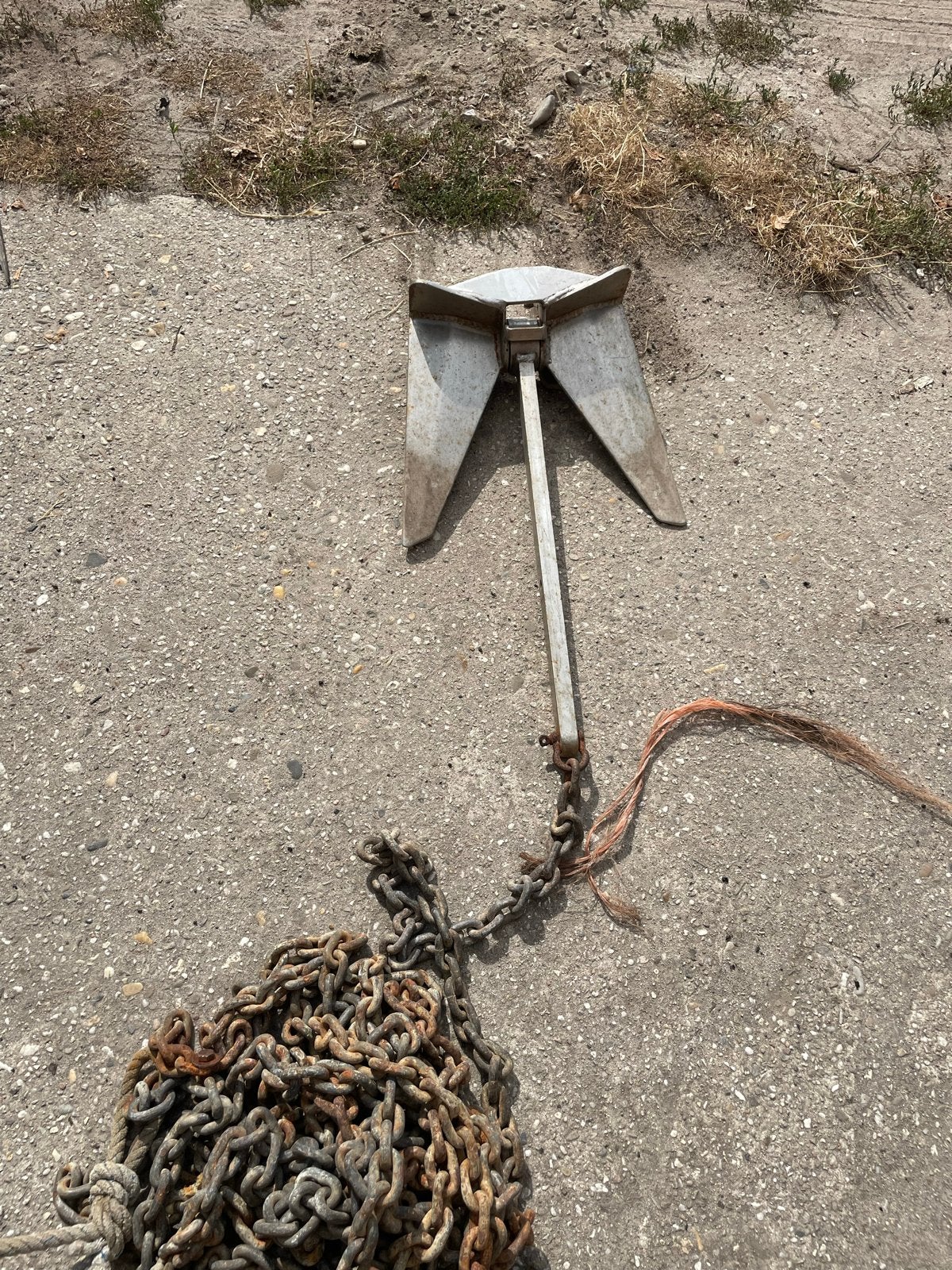 Anker 12 kg chroom met ketting, Ophalen of Verzenden, Gebruikt, Overige typen