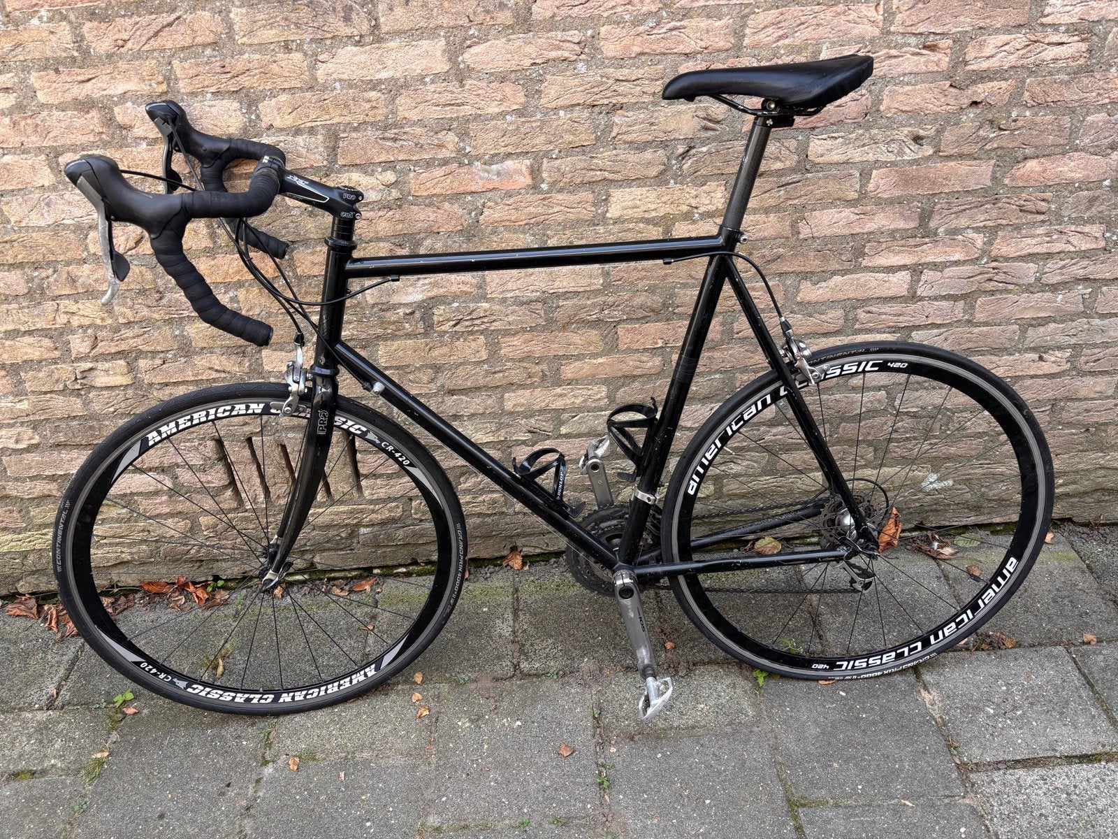 Titanium racefiets 105 afgemonteerd, American Classic wielen, Gebruikt, 10 tot 15 versnellingen, 61 tot 65 cm, Titanium