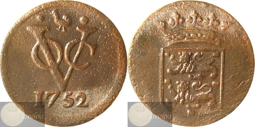 V.O.C. - West-Friesland - Duit 1752 - Hoorn, Ophalen of Verzenden, Vóór koninkrijk, Overige waardes, Losse munt