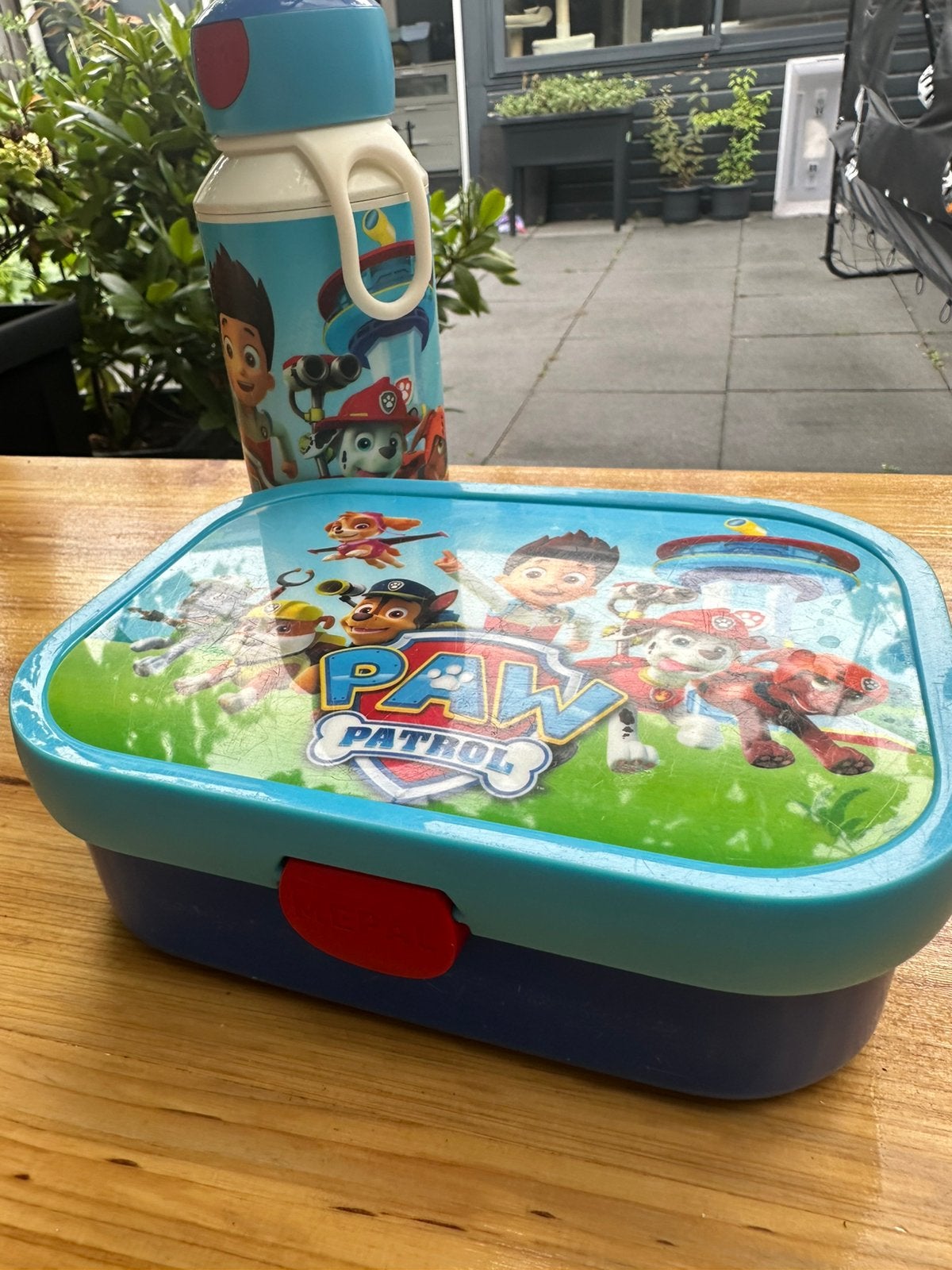 Paw patrol school broodtrommel en flesje, Diversen, Schoolbenodigdheden, Ophalen of Verzenden, Gebruikt
