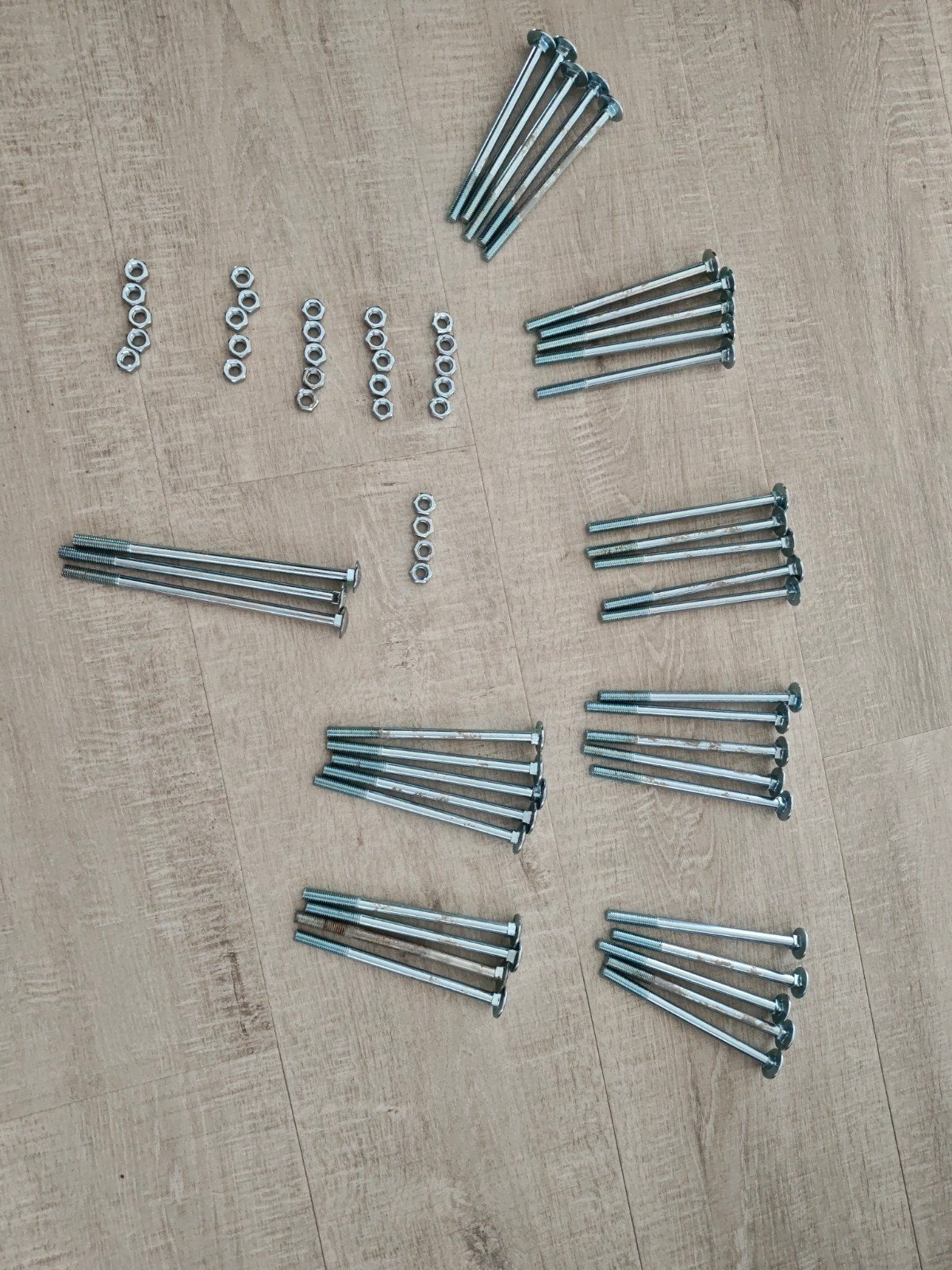 Slotbouten M8 met moeren - Diverse lengtes, Doe-het-zelf en Verbouw, Ophalen, Zo goed als nieuw, 100 tot 250 mm, Bouten of Moeren