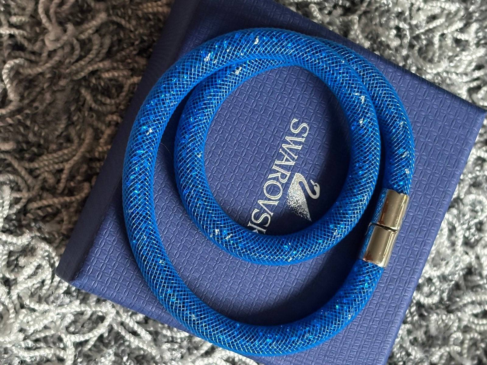 Swarovski dubbele glitter armband kan ook als ketting, Verzamelen, ., Ophalen of Verzenden, Zo goed als nieuw, .