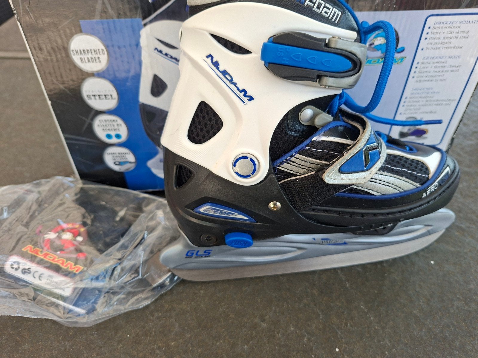 Nijdam schaatsen semi softboot maat 30 tot 33 verstelbaar, Ophalen, IJshockeyschaatsen, Nijdam