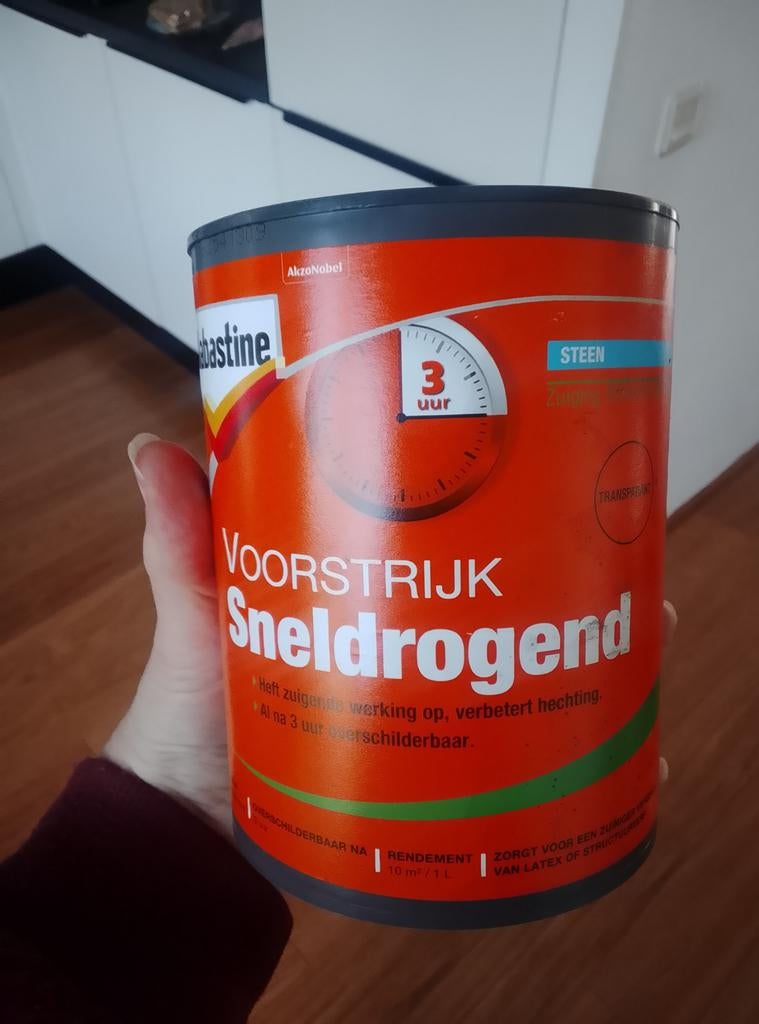 Voorstrijkmiddel Sneldrogend - Albastine, Doe-het-zelf en Verbouw, Verf, Beits en Lak, Nieuw, Wit, Ophalen of Verzenden