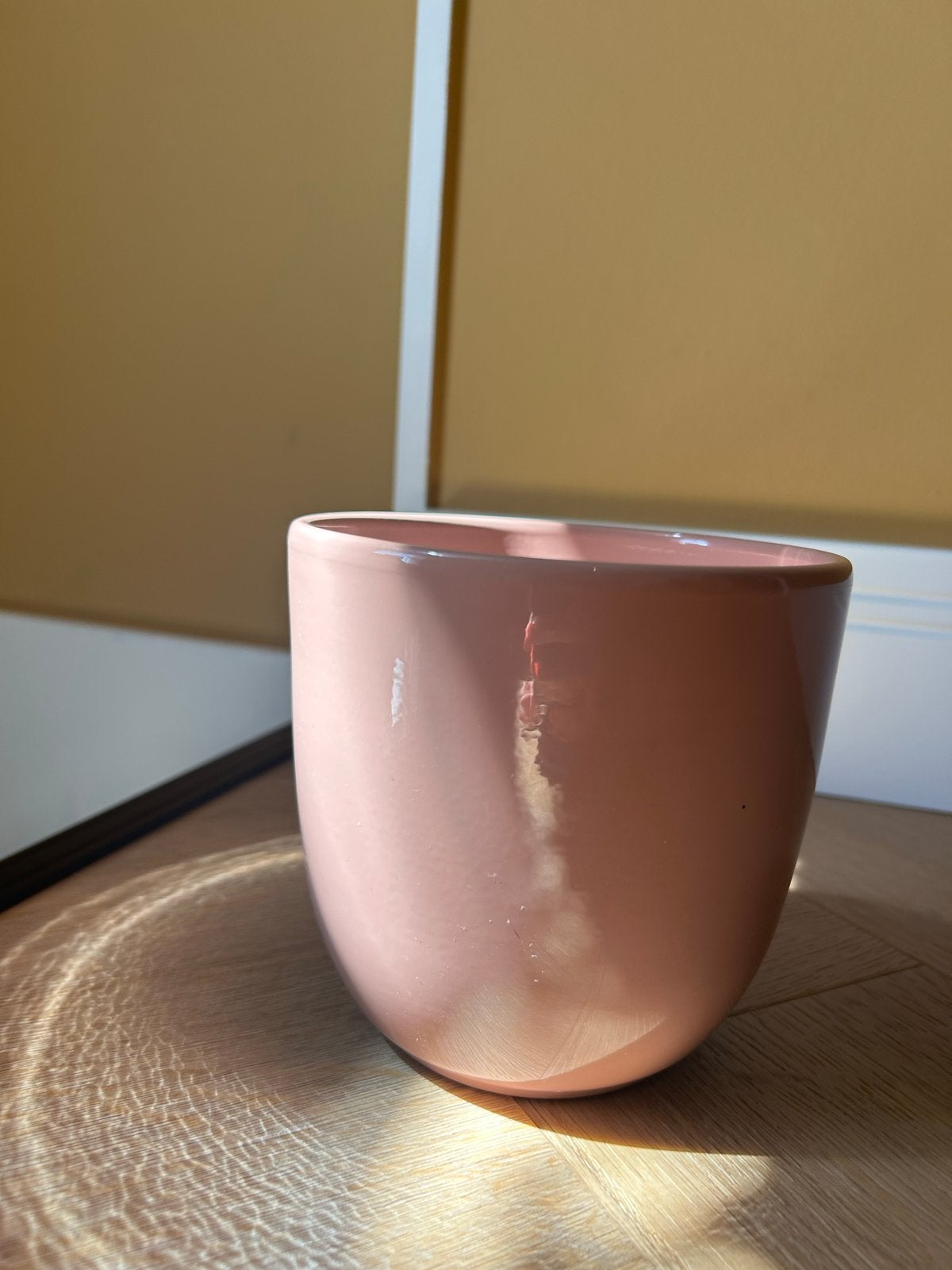 Mica Decorations Tusca bloempot rond roze H13 D13.5, Rond, Binnen, Ophalen of Verzenden, Zo goed als nieuw