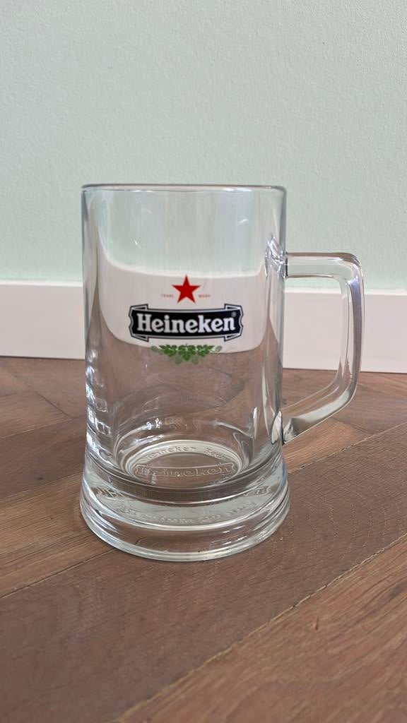 Bierpul glas pul Heineken bier halve liter 600, Ophalen of Verzenden, Zo goed als nieuw, Pul(len), Heineken