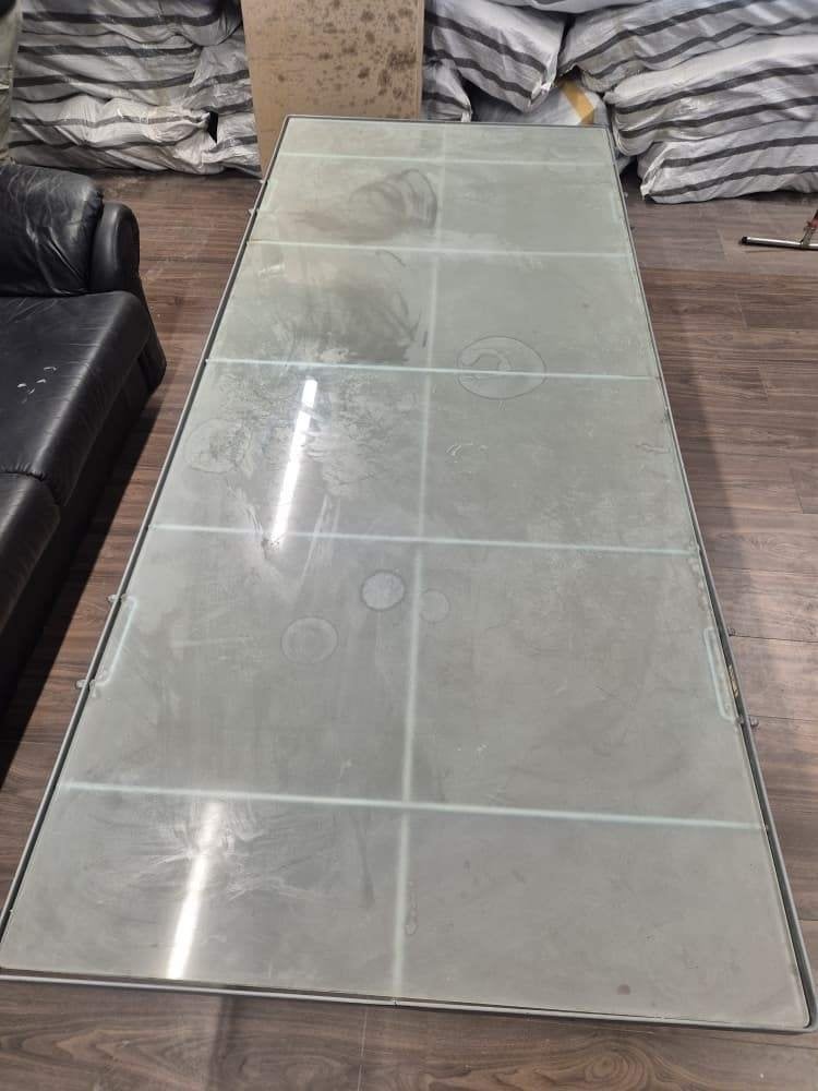 Gratis glazen tafel – 200 cm – Alleen ophalen binnen 2 dagen, Huis en Inrichting, Ophalen, 50 – 75, Gebruikt, 50 tot 100 cm