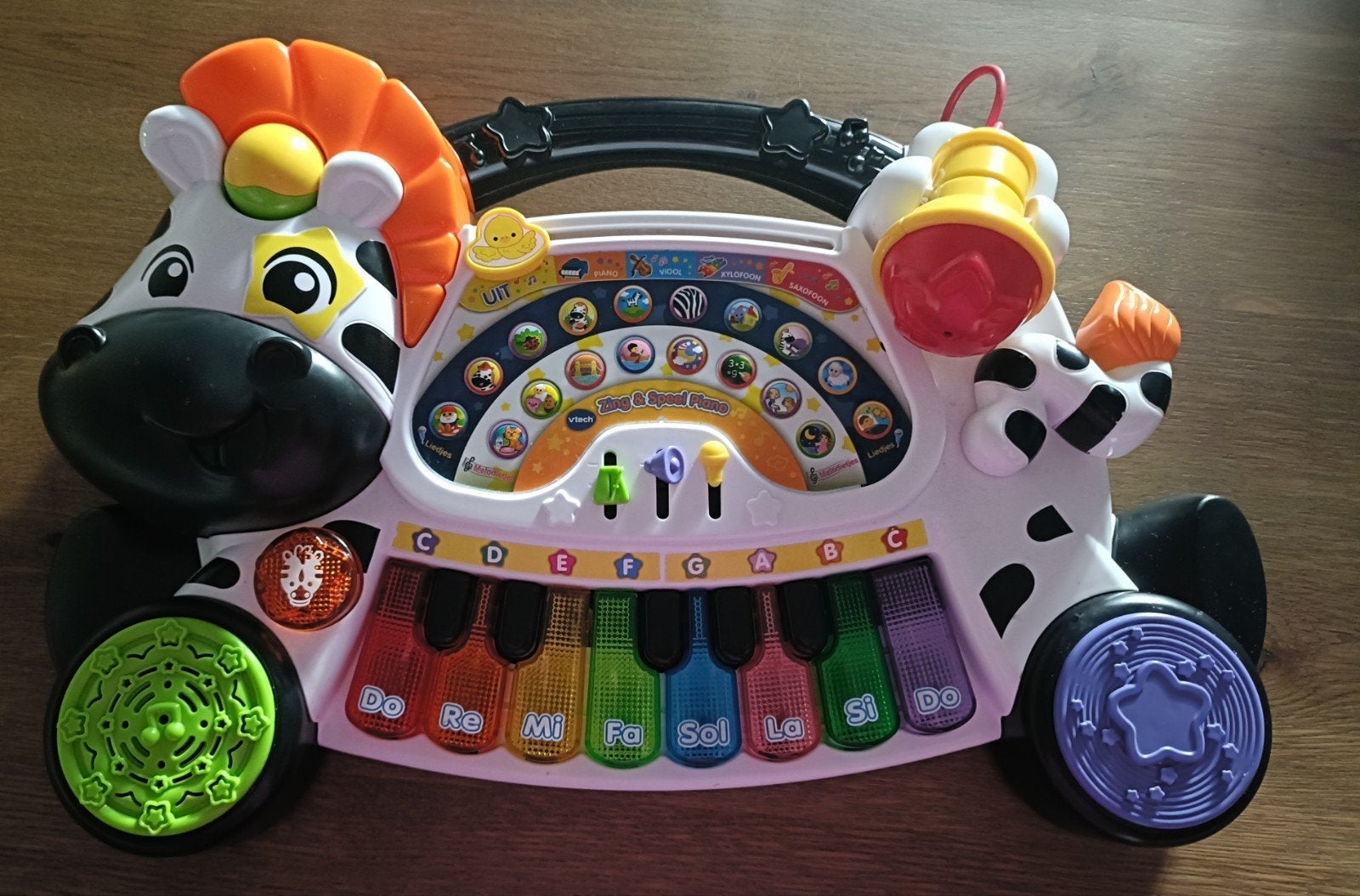 VTech Baby Zing & Speel Piano Zebra met microfoon, Ophalen, Zo goed als nieuw, Overige typen, Met geluid