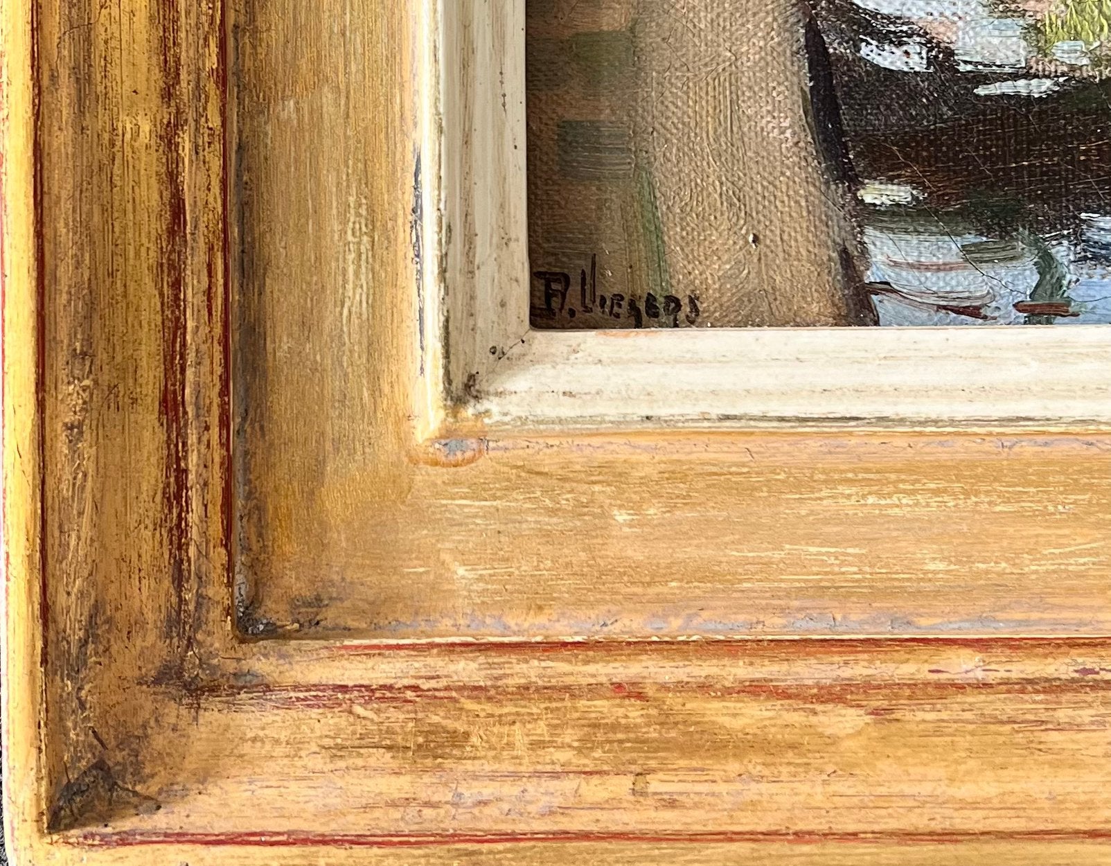 Ben Viegers, ‘Stadspoort Delft’ zeer fraai schilderij, Antiek en Kunst, Ophalen
