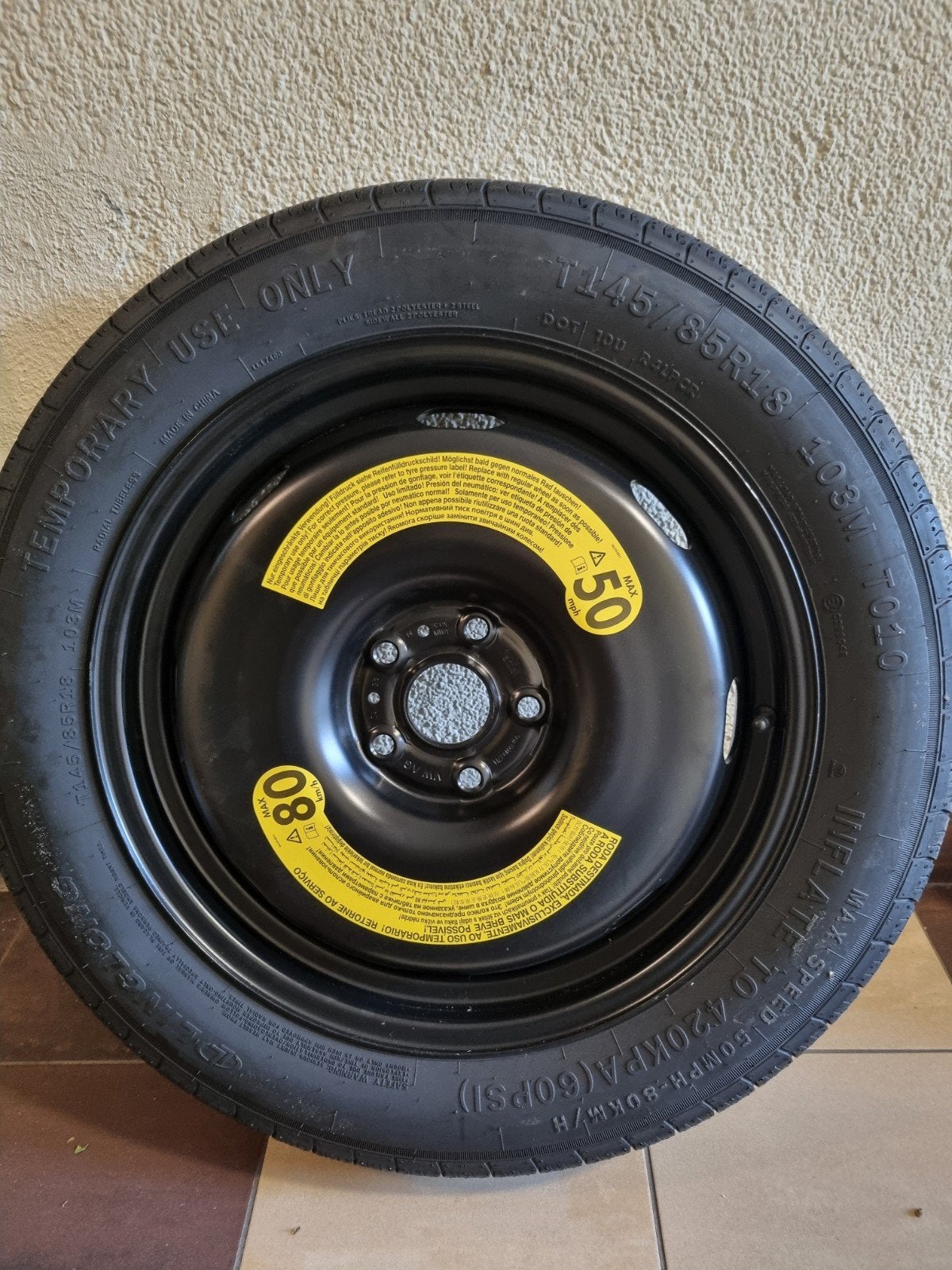 Nieuw reservewiel/thuiskomer T145/85R18 - vw tiguan, Ophalen, 18 inch, 145 mm, Banden en Velgen