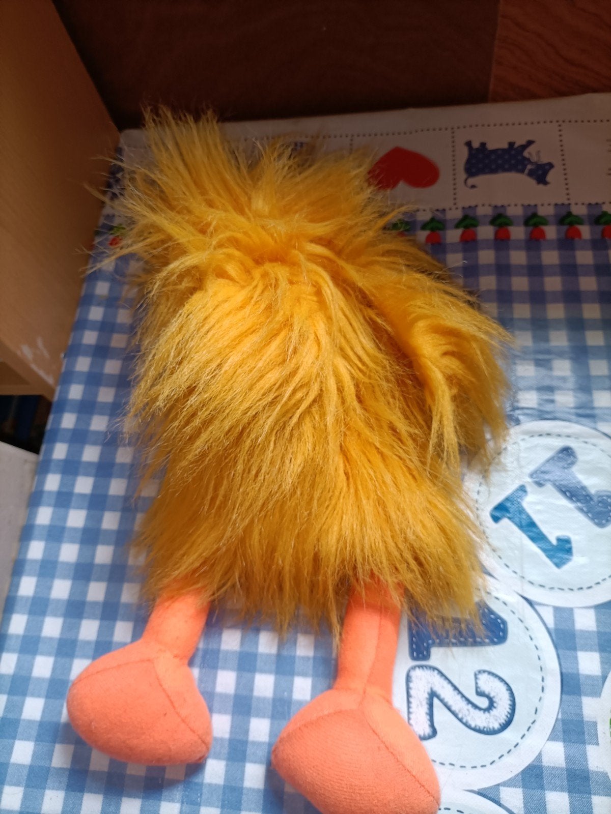Gele kraai handpop vogel met piepje rekenhulp, Ophalen of Verzenden, Zo goed als nieuw, Overige typen