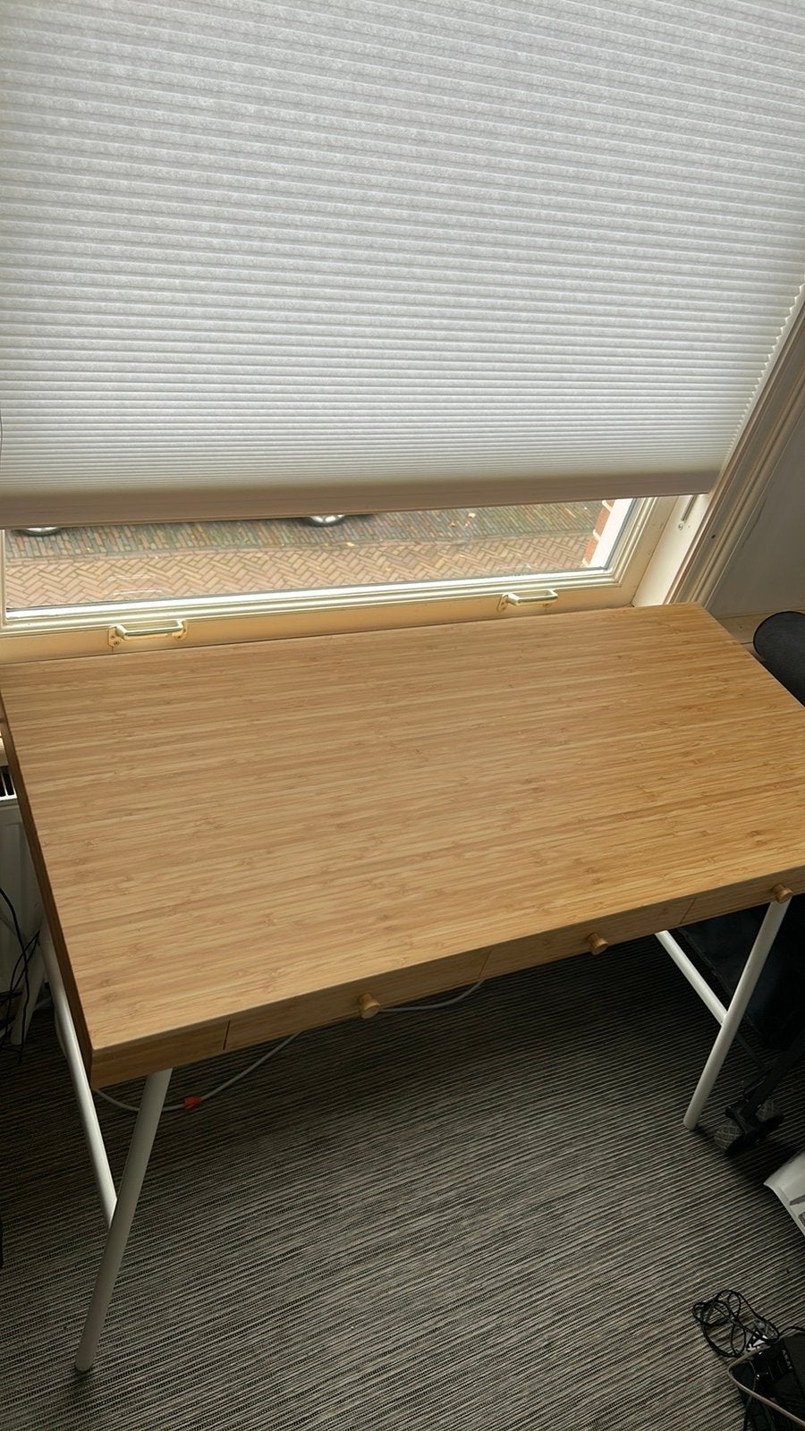 Ikea Lillasen desk, bamboo 102x49, Ophalen, Gebruikt, Scandinavisch, Met lades