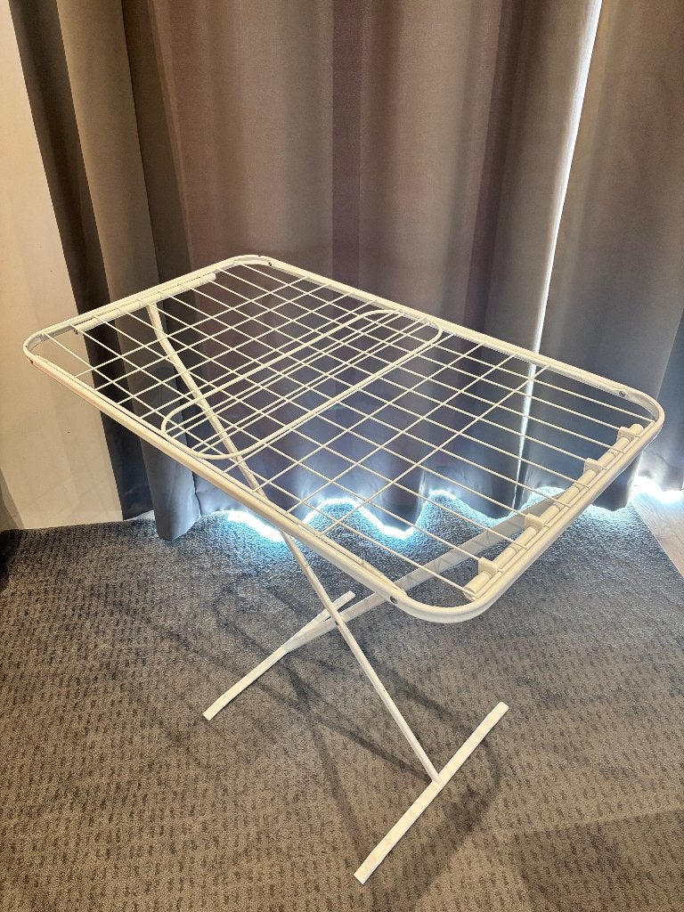Ikea MULIG Staand droogrek, binnen/buiten, wit _ Drying rack, Tuin en Terras, Droogmolens en Wasrekken, Ophalen, Gebruikt, Droogmolen