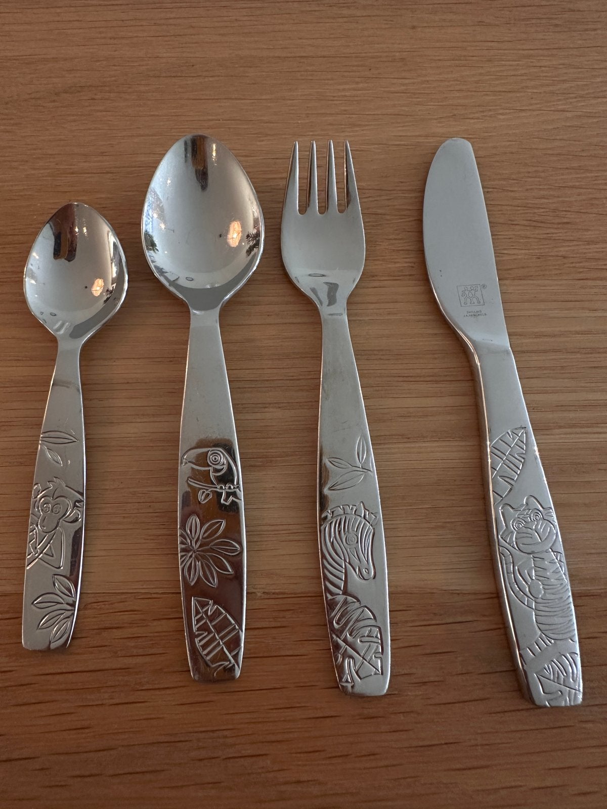 ZWILLING J.A. HENCKELS Kinderbestekset - Jungle Dieren, Gebruikt, Kinderbestek, Bestekset, Ophalen of Verzenden