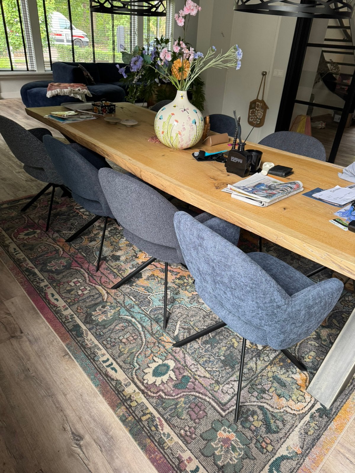 Boomstamtafel 294x100, Ophalen, Boomstam,, Eikenhout, 200 cm of meer