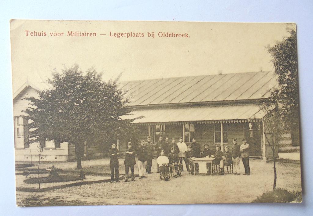 Legerplaats bij OLDEBROEK, Tehuis voor militairen 1917., Ophalen of Verzenden, Voor 1920, Gelopen, Gelderland