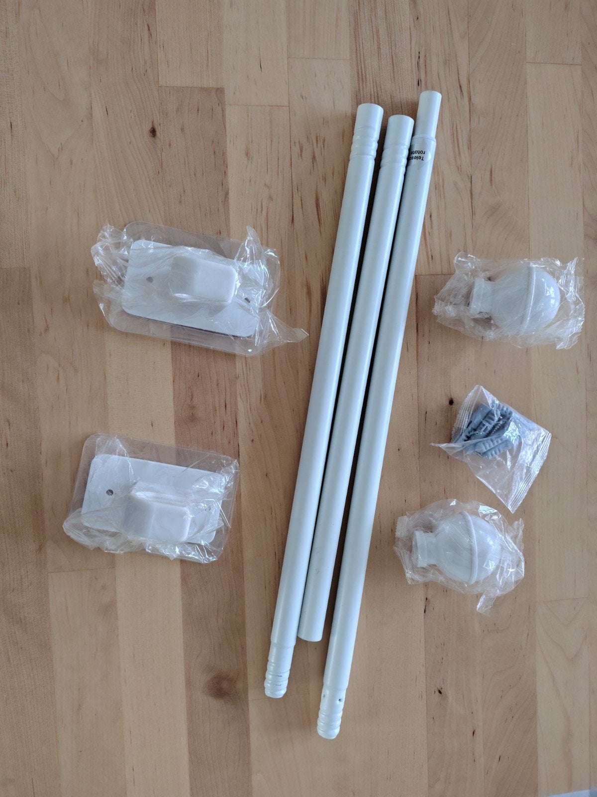 Uitschuifbare Telescopische Gordijnroede Wit, 100 tot 150 cm, Wit, Modern, Functioneel, Nieuw