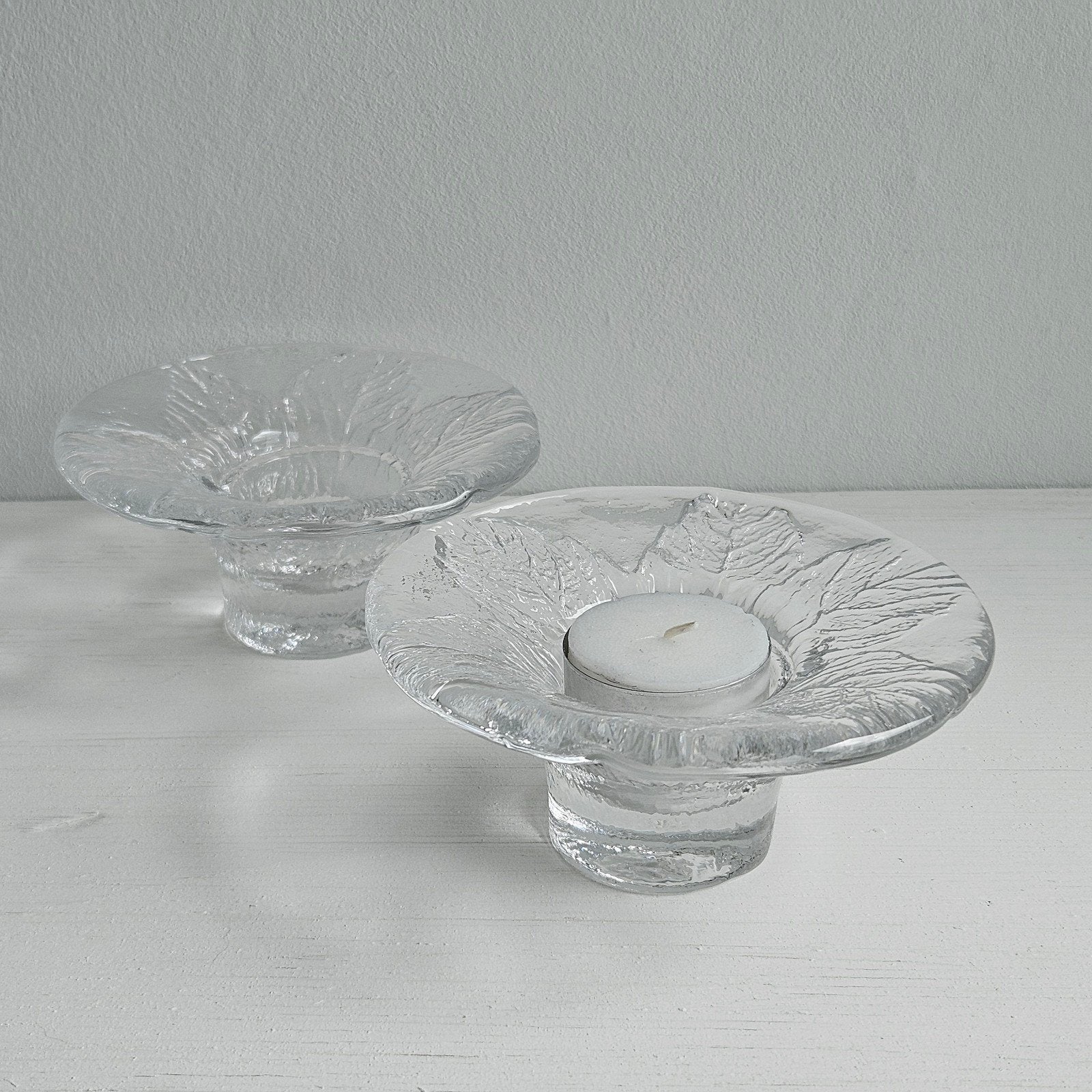 Kosta Boda glazen eierdopjes of kandelaars 2 st, Ophalen of Verzenden, Glas