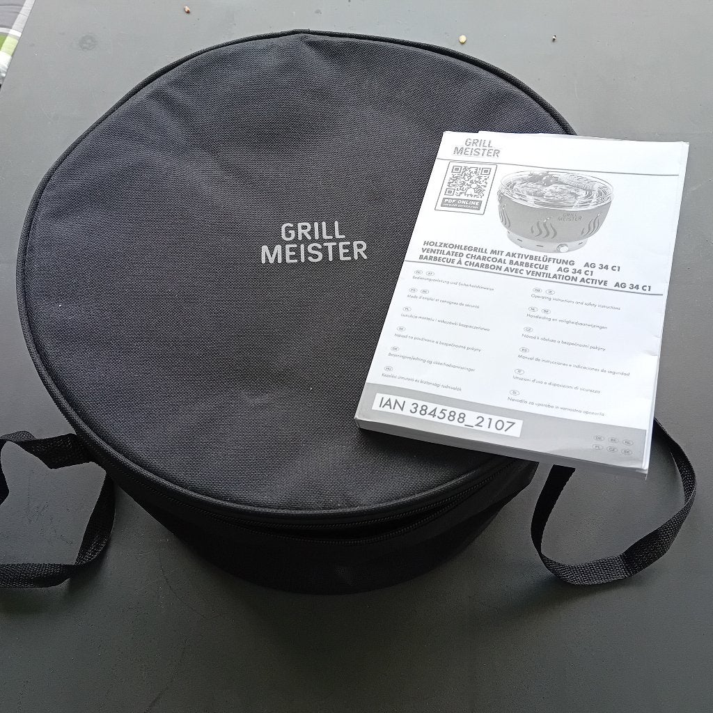 Grillmeister tafel bbq houtskool, Ophalen, Zo goed als nieuw, Grill Meister, Met accessoires