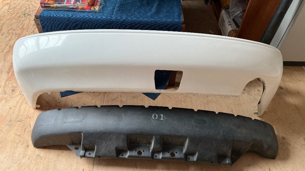 Achterbumper Mazda MX-5 NA Crystal White + onderbumper, Ophalen, Gebruikt, Mazda, Achter