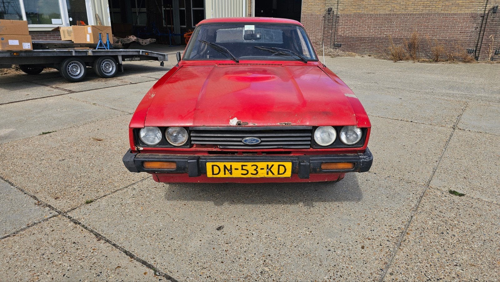 Ford capri 2.0 S v6 1979 Rood, Auto's, Bedrijf, 925 kg, Geïmporteerd, 5 stoelen