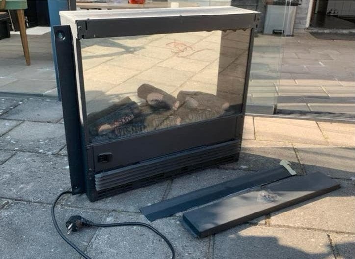 Elektrische haard  (AJ18L), Ophalen, Gebruikt, Vrijstaande haard, Elektrische haard
