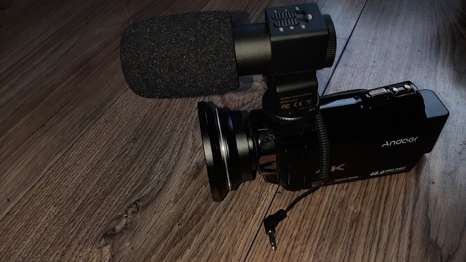 4K Camcorder met Externe Microfoon, Audio, Tv en Foto, Overige merken, Externe microfoon, Overige soorten, Camera