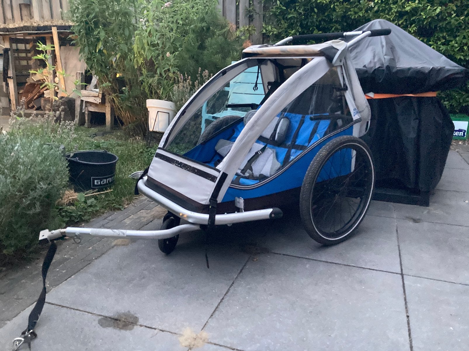 XLC duo kinderwagen incl fietsadapter, Ophalen, Opvouwbaar, Zo goed als nieuw, Kinderkar