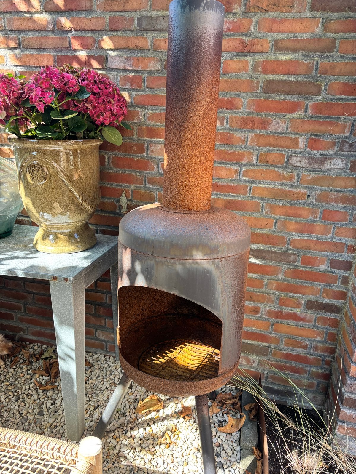 BonFeu Vuurkorf Cortenstaal - Sfeervol en Duurzaam, Tuin en Terras, Vuurkorven, Ophalen, Gebruikt, Vuurkorf