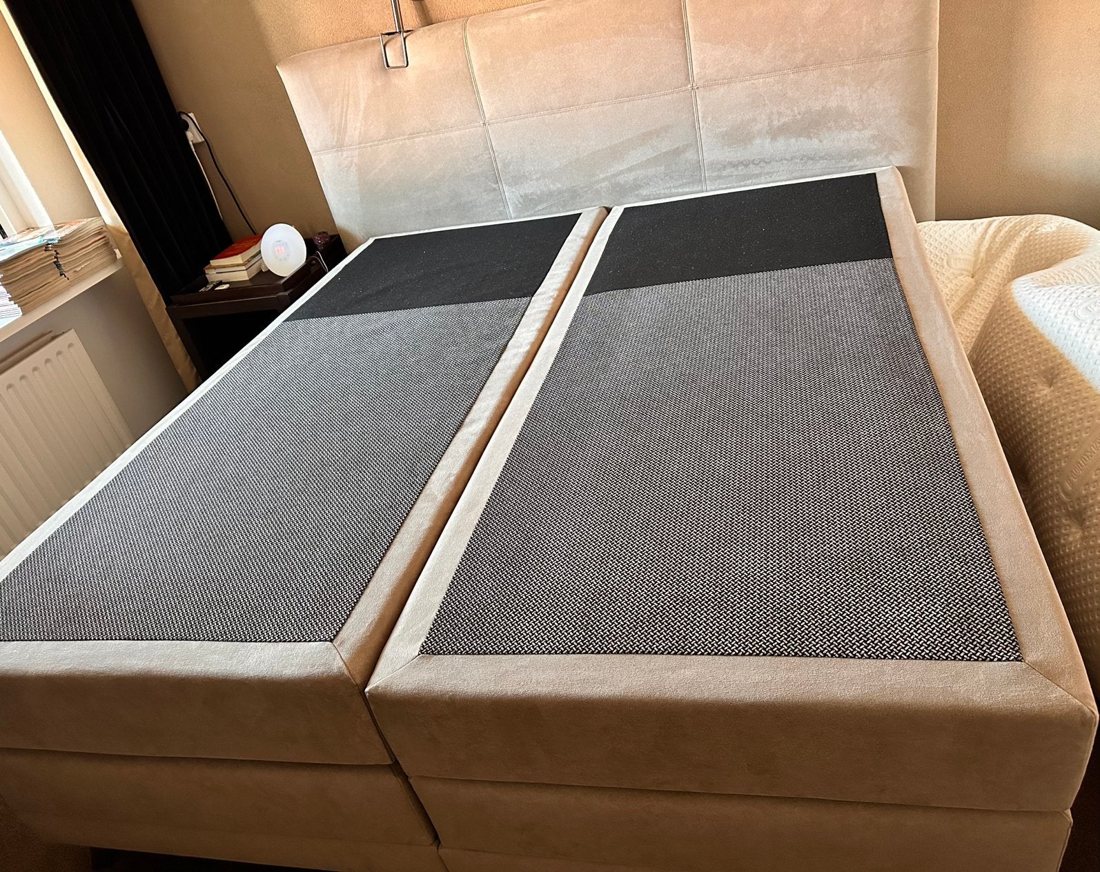 Complete slaapset: 2 matrassen +splittopper 180x200, Huis en Inrichting, Slaapkamer | Matrassen en Bedbodems, Ophalen, Zo goed als nieuw