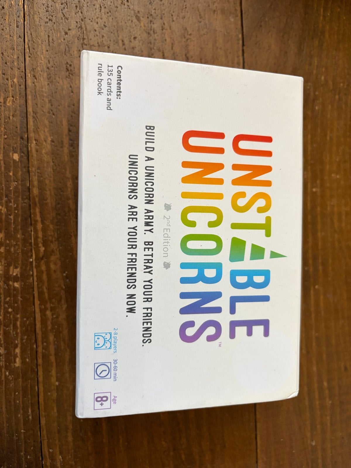 Unstable Unicorns 2nd Edition Kaartspel, Een of twee spelers, Ophalen of Verzenden, Zo goed als nieuw