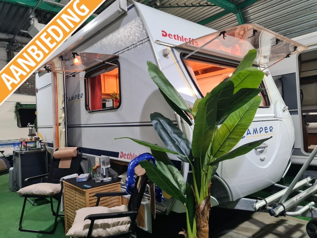 DETHLEFFS CAMPER 395 HK / MOVER / VASTE LUIFEL, Caravans en Kamperen, Overige typen, Rondzit, 750 - 1000 kg, Fietsenrek