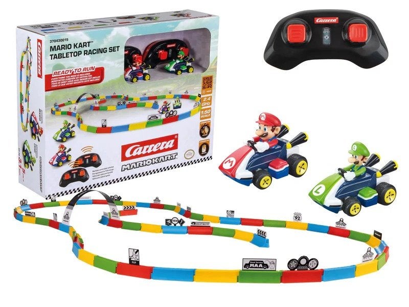 Carrera 2,4 GHz Mario/Luigi Kart-racebaan + 2 extra cars, Ophalen, Racebaan, Carrera, Zo goed als nieuw