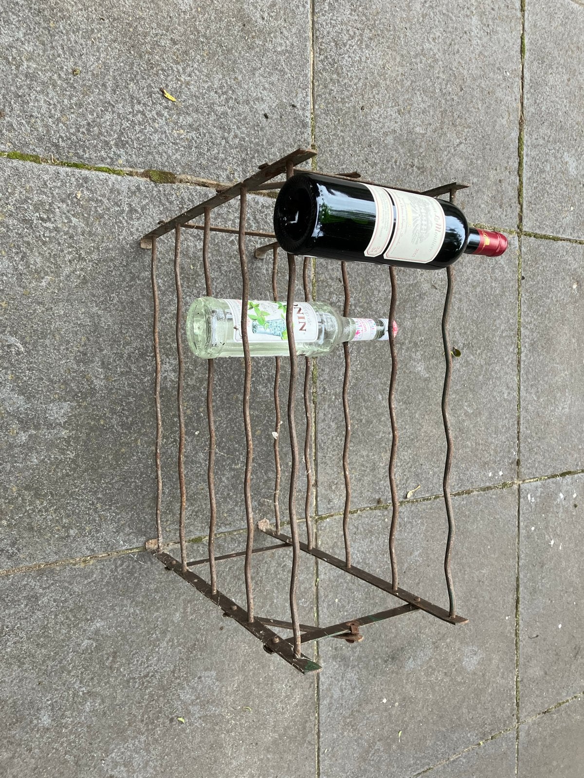 Vintage metalen wijnrek, Ophalen, 50 – 75, Gebruikt, 5 tot 15 flessen